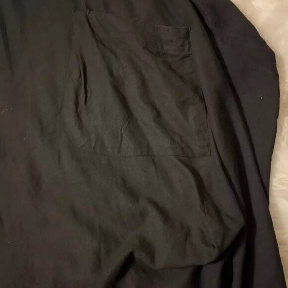 Minibee casual oversized baggy black midi pocket dress tunic - Picture 3 of 5